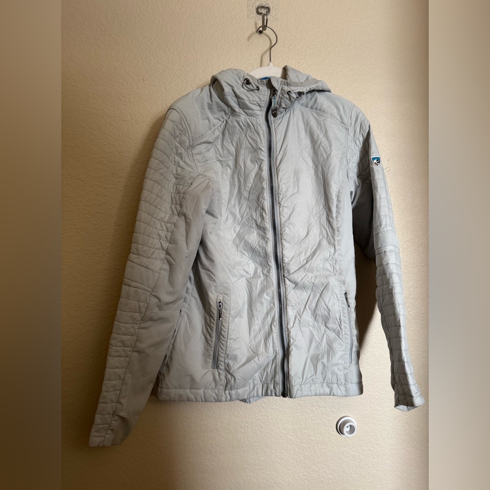 Kuhl Firefly Hooded Jacket‎ Sz Small in Ash Puffer